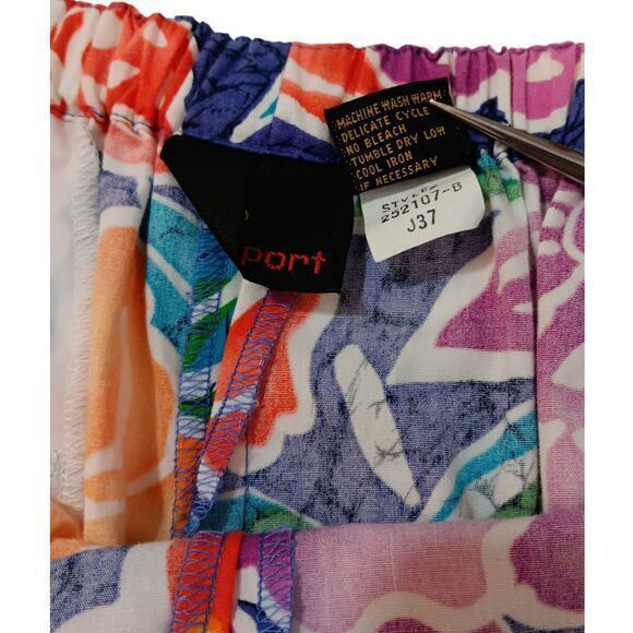 VINTAGE 1980s LIZ CLAIBORNE Shirt Bermuda‎ Shorts SET Modern Size Large Floral - Picture 10 of 15